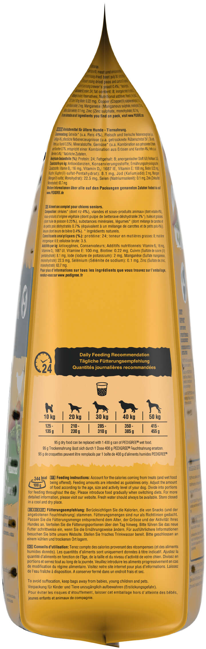 Pedigree Hunde-Trockenfutter Senior Geflügel & Gemüse